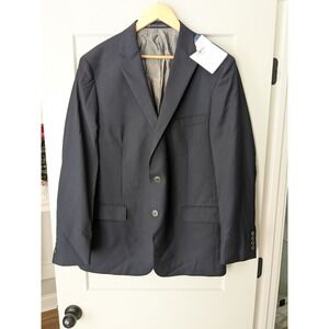 Hart Schaffner Marx Men's Navy Wool Silk Mohair Suit‎ Jacket Blazer 46 R